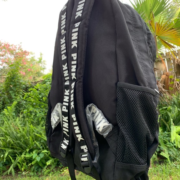 PINK Victoria Secret Campus Backpack Black - Picture 4 of 4